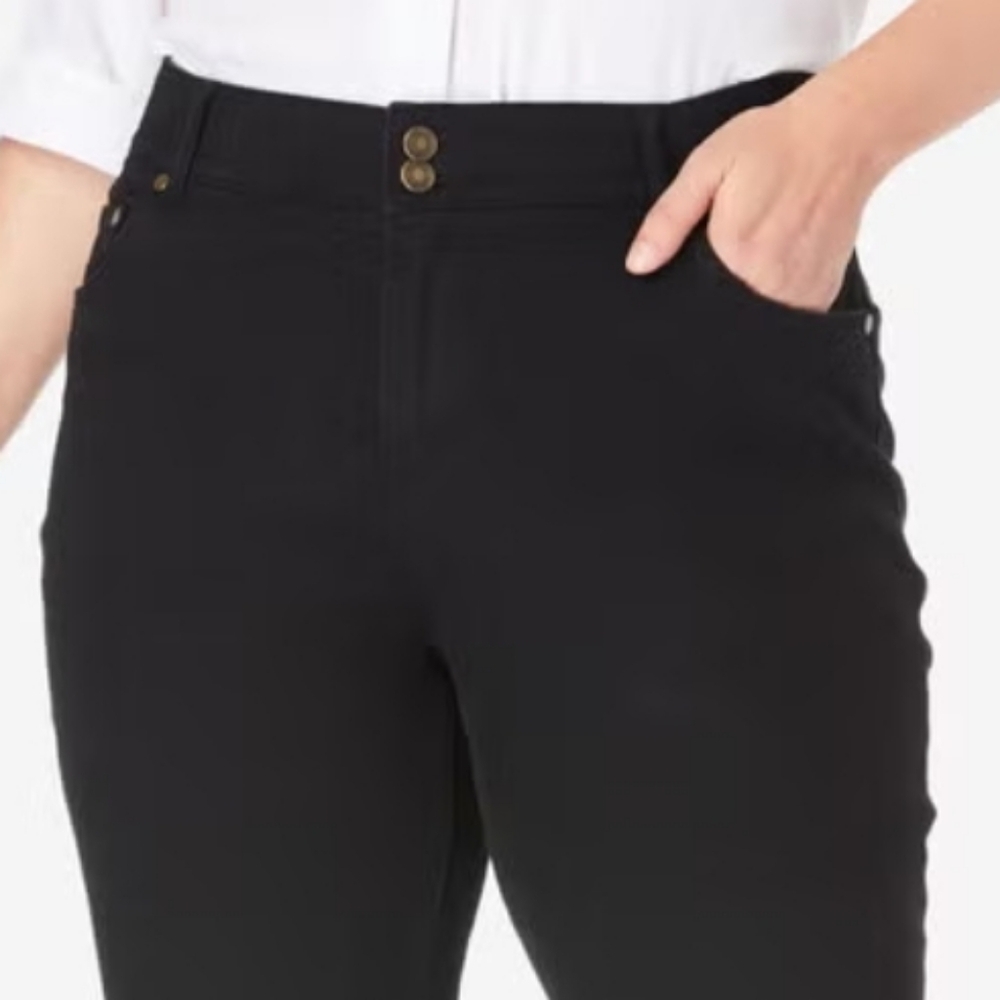 WOMEN WITHIN Stretch Bootcut Black Jeans Size 16W
